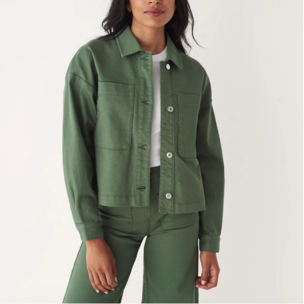 Frank And Oak Green Overshirt- Size XXS